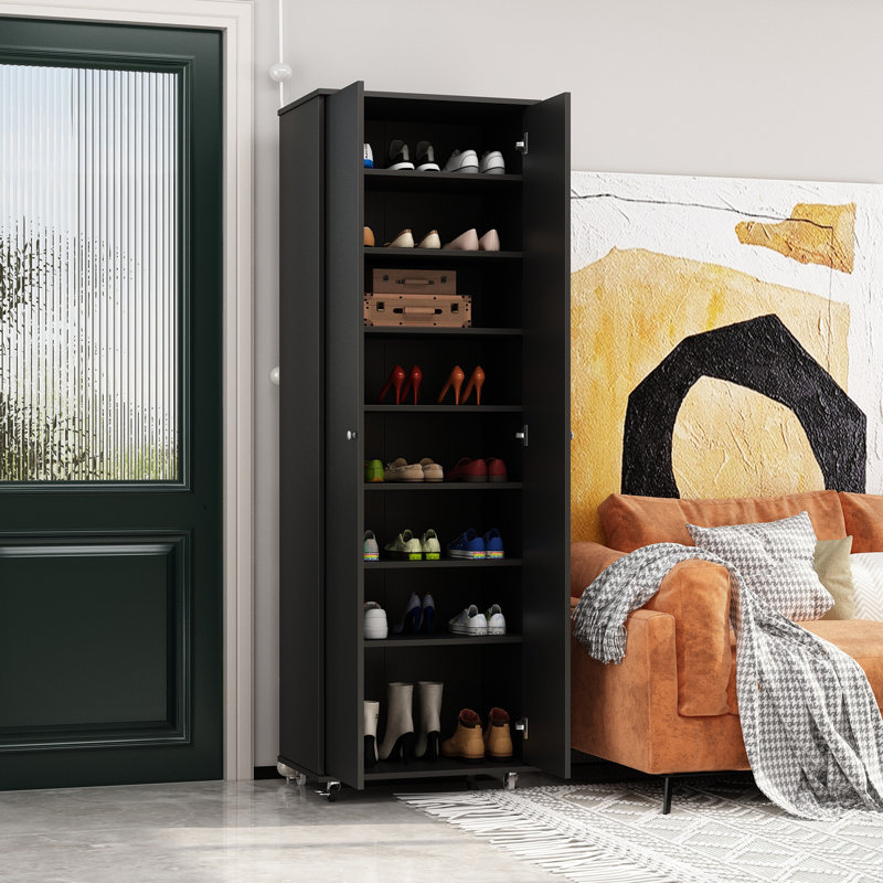 Hokku Designs 8 Tiers 24 Pair Shoe Storage Cabinet With 4